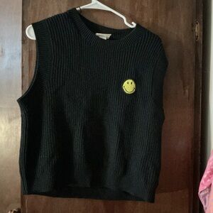 H&M Black Ribbed Knit Sweater